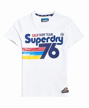 Superdry 76 Surf Férfi Pólók Fehér | XNRWO3870